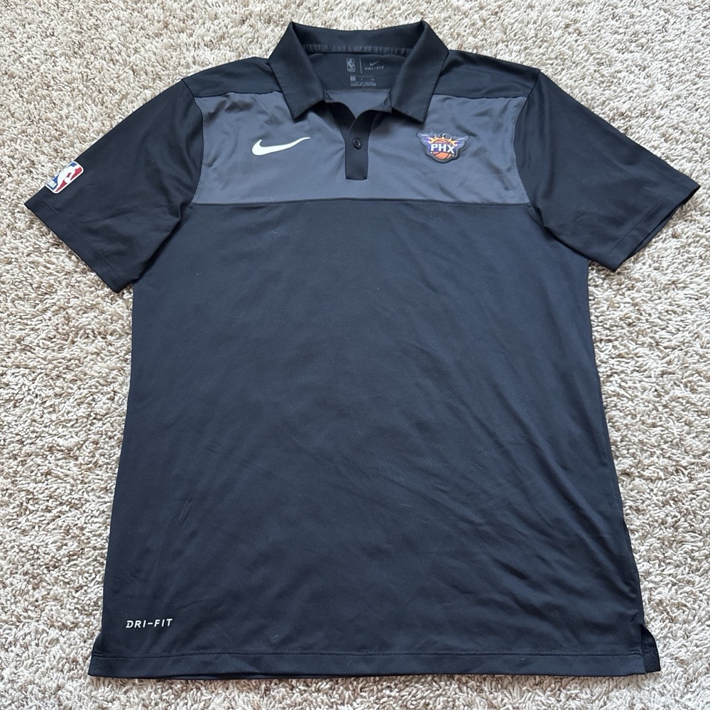 Nike Dri-FIT Phoenix Suns NBA Statement Coaches Polo - Men's Small Black